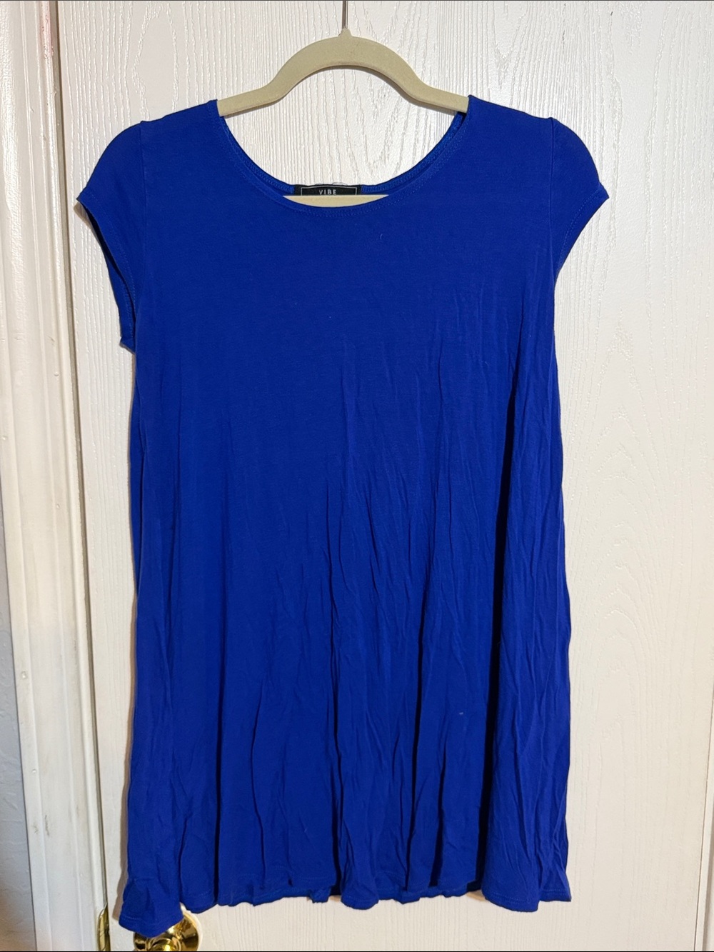 Vibe Electric Blue Cap Sleeve Swing Tunic